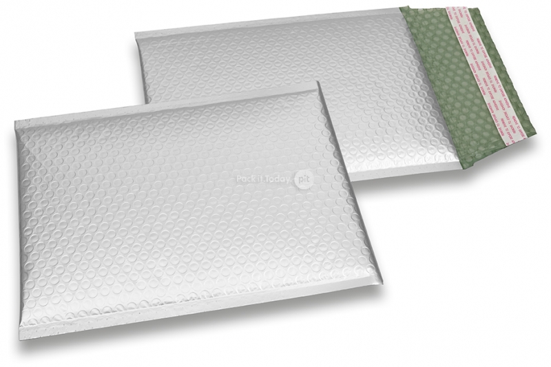 ECO matt metallic bubble envelopes - silver 180 x 250 mm