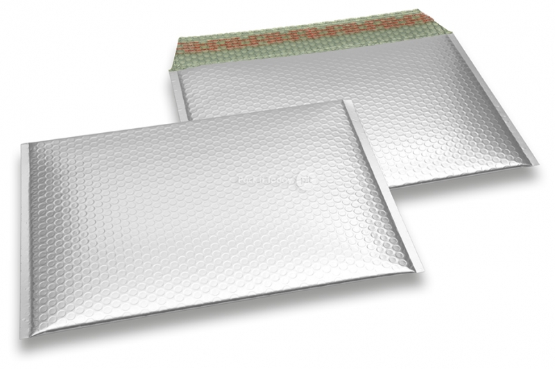 ECO matt metallic bubble envelopes - silver 235 x 325 mm