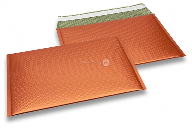ECO matt metallic bubble envelopes - orange 235 x 325 mm