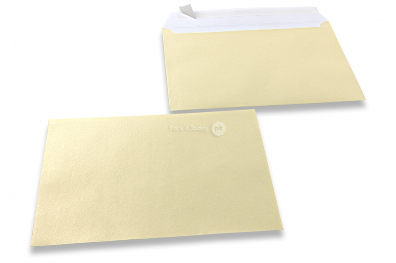 Champagne coloured mother-of-pearl envelopes - 162 x 229 mm