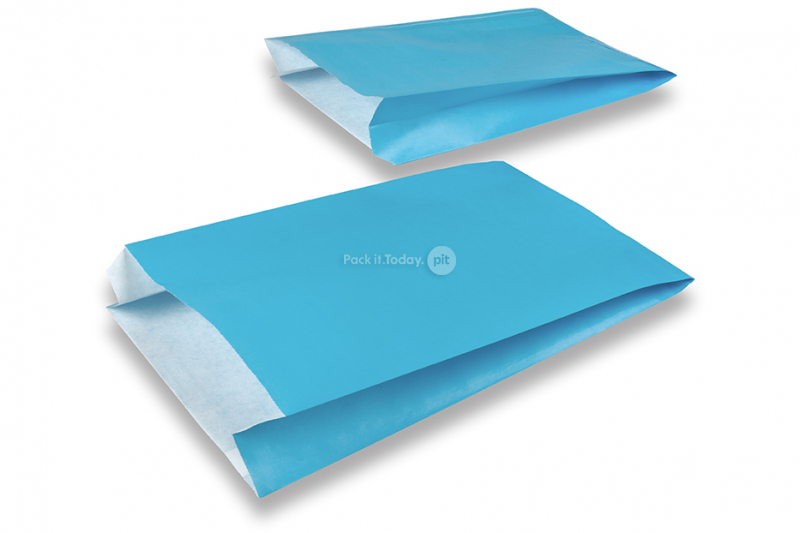 Coloured paper bags - blue, 200 x 320 x 70 mm