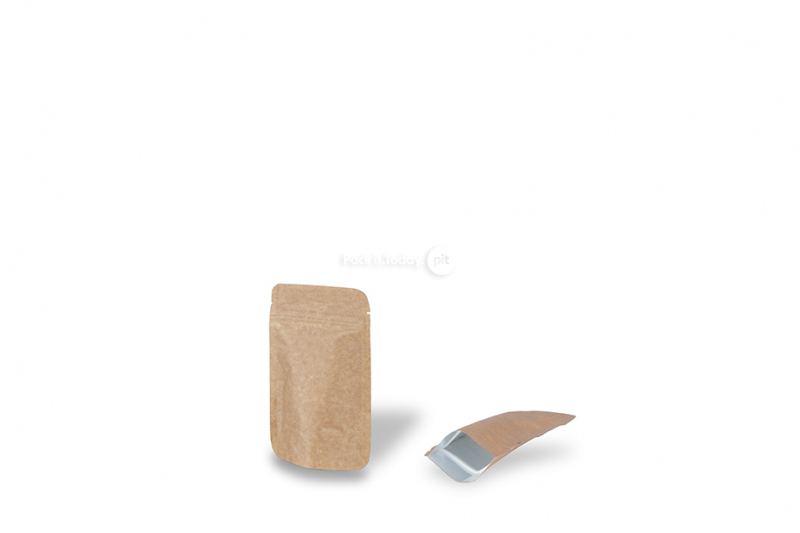 Brown kraft stand up pouches - 85 x 145 x 50 mm, 100 ml