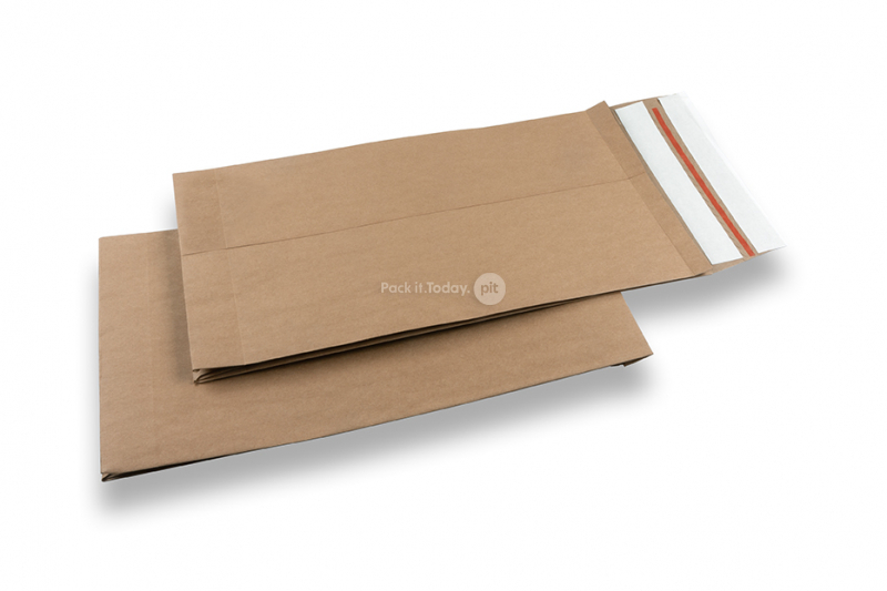 Paper mailing bags with return closure - 250 x 430 x 80 mm