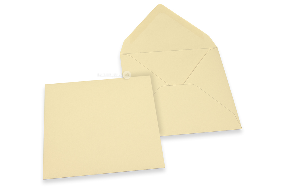 Coloured greeting card envelopes - camel, 155 x 155 mm