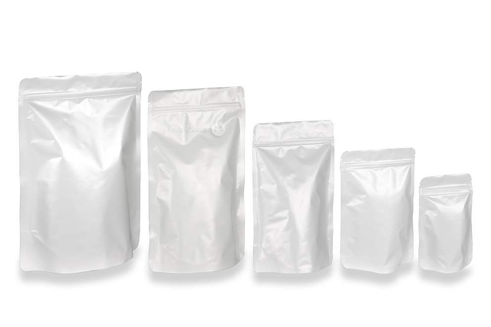 Stand up pouches white