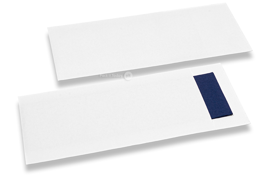 Cutlery bags white without incision + blue paper napkin