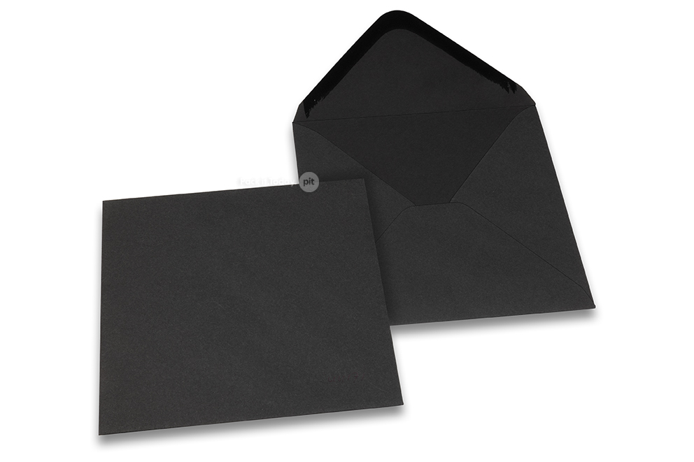 Recycled envelopes - black 160 x 160 mm