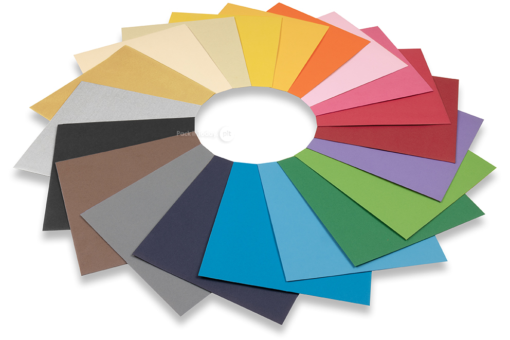 Coloured paper envelopes