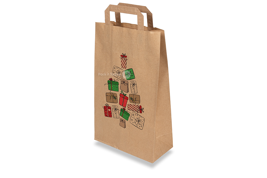 Christmas paper carrier bags white – Gifts