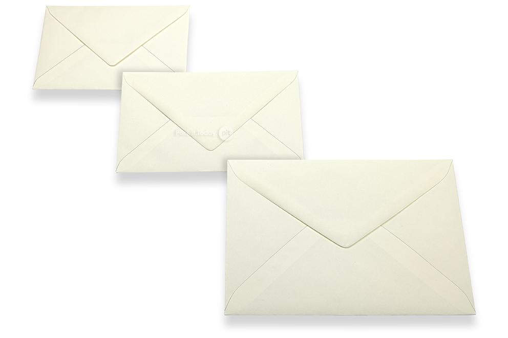 Cream greeting card envelopes