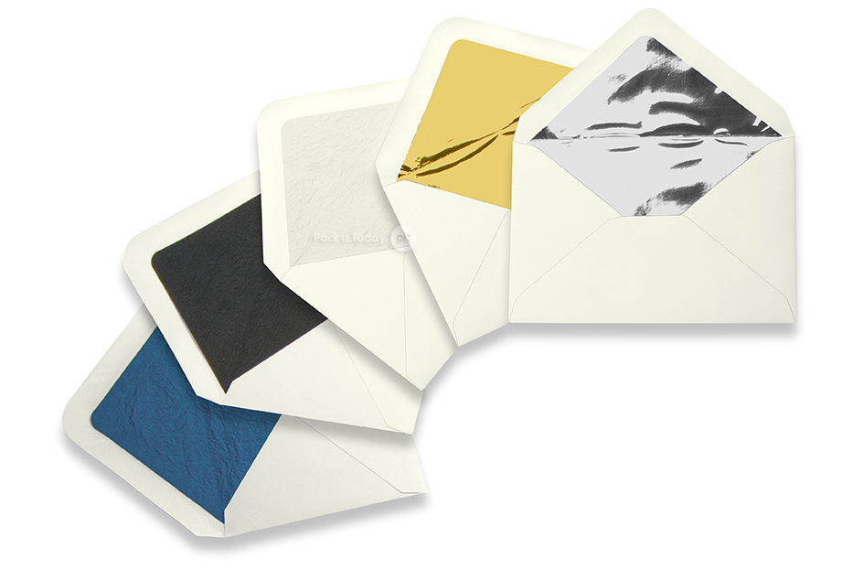 Lined ivory white envelopes