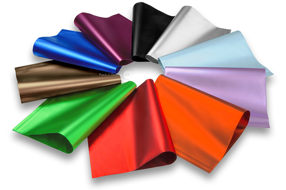 Coloured matt metallic foil envelopes