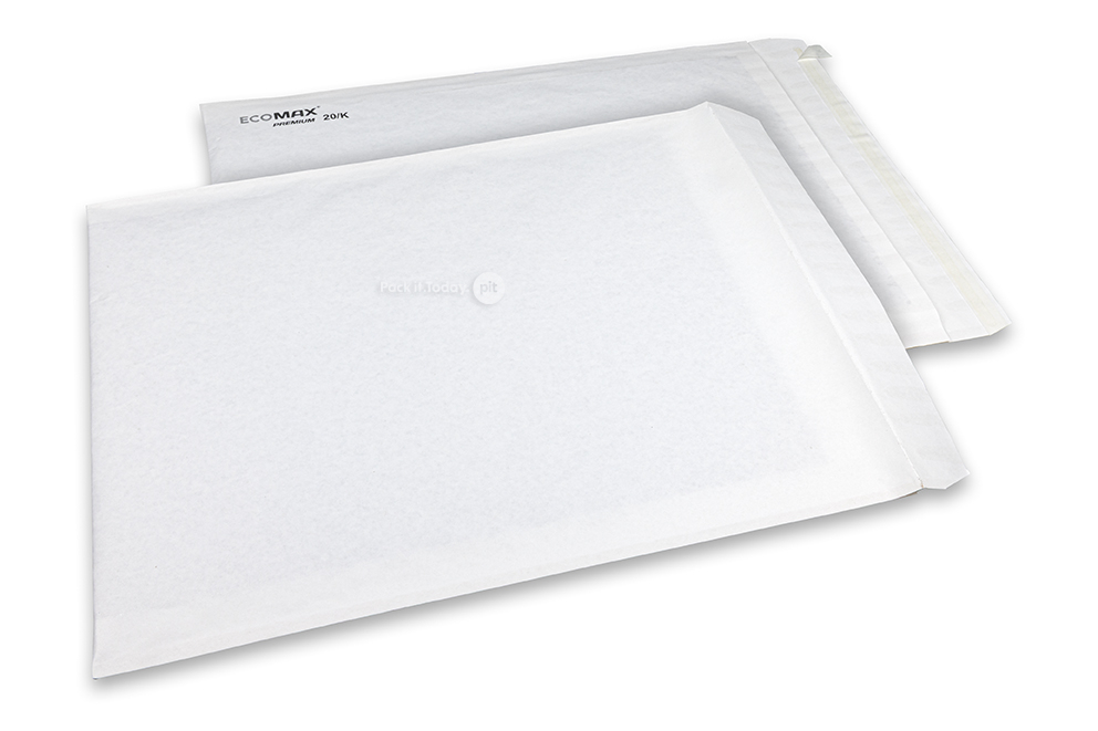 Paper padded envelopes Ecomax - 350 x 470 mm, 20/K, white