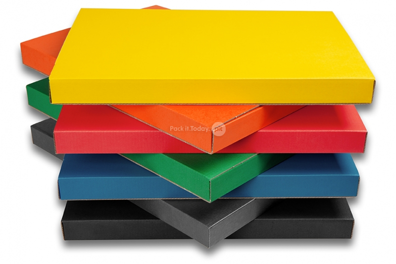 Matt coloured shipping boxes
