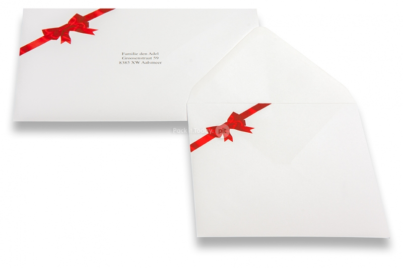 Christmas card envelopes - Bow