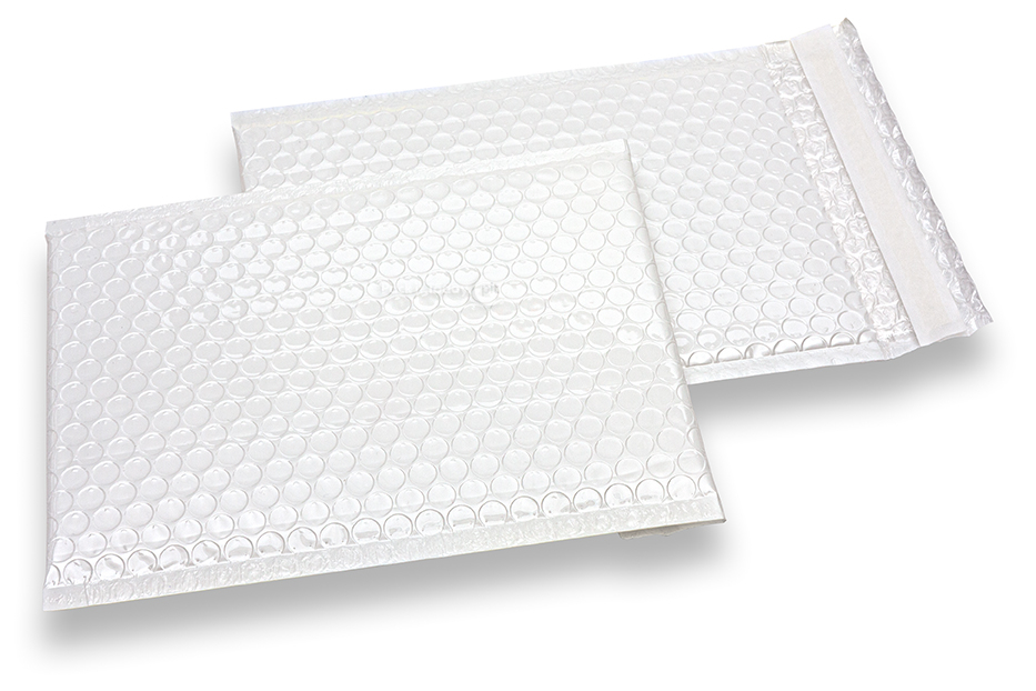 White high-gloss air-cushioned envelopes