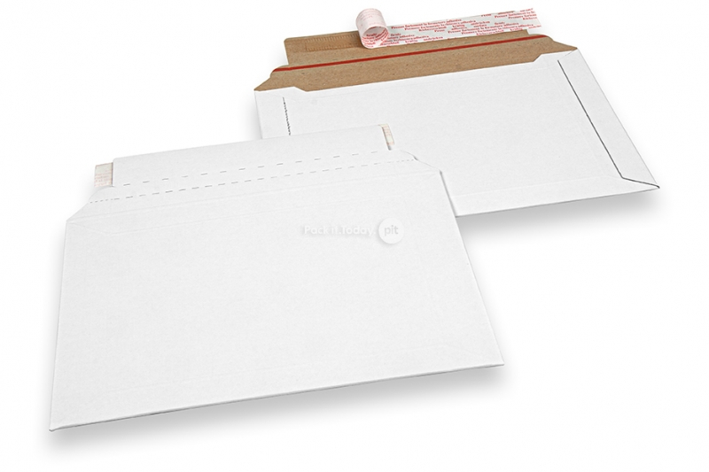 Corrugated cardboard envelopes white - 190 x 275 mm