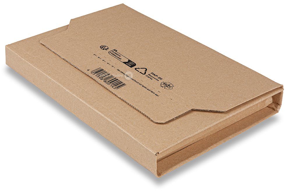 Book packaging - closed - brown